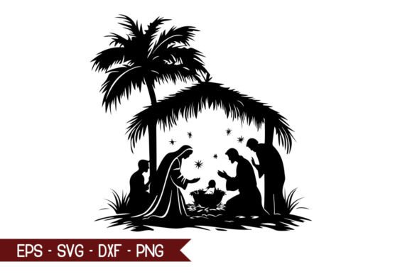 Download Baby Jesus Silhouette Vector Design - Vector Collection