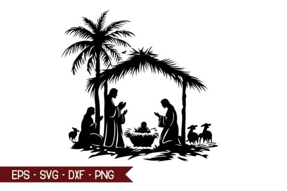 Download Baby Jesus Silhouette Vector Design - Vector Collection