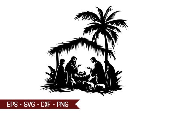 Download Baby Jesus Silhouette Vector Design - Vector Collection