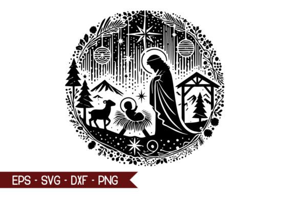 Download Baby Jesus Silhouette Vector Design - Vector Collection