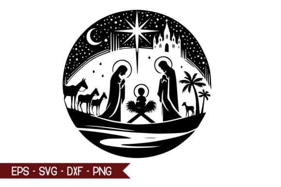 Download Baby Jesus Silhouette Vector Design - Vector Collection
