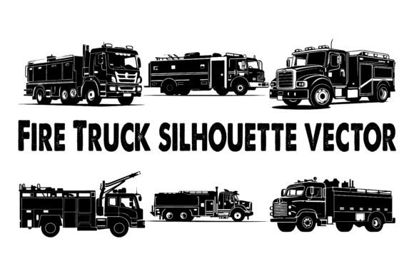 Download Fire Truck, Silhouette, Vector - Vector Collection