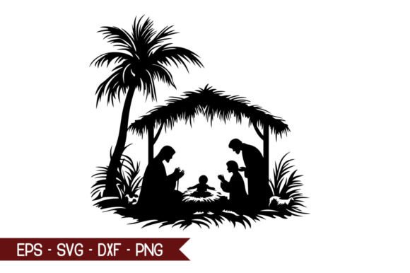 Download Baby Jesus Silhouette Vector Design - Vector Collection