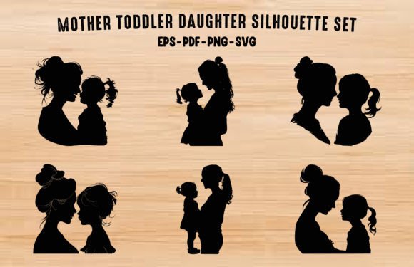 Download Mom Daughter SVG Silhouette Clip Art Set - Daughter svg Collection