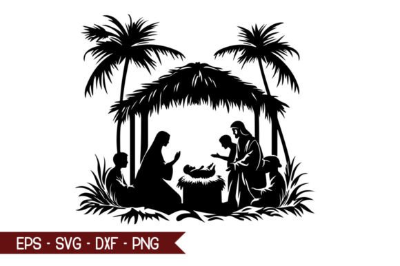 Download Baby Jesus Silhouette Vector Design - Vector Collection