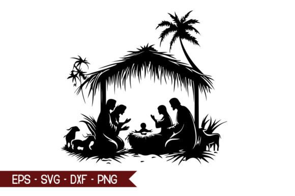 Download Baby Jesus Silhouette Vector Design - Vector Collection