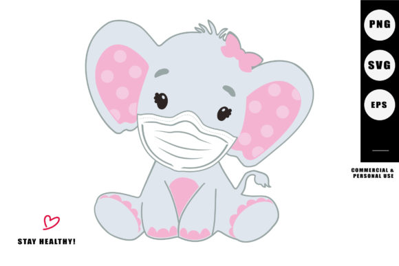 Download Girl Elephant in Mask Svg, PNG, Vector - Vector Collection